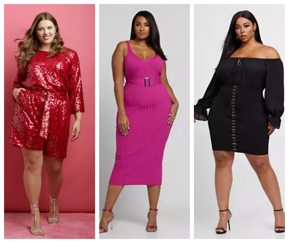 PLUS SIZE FAUX LEATHER LEGGING OUTFIT IDEAS FOR VALENTINE'S DAY