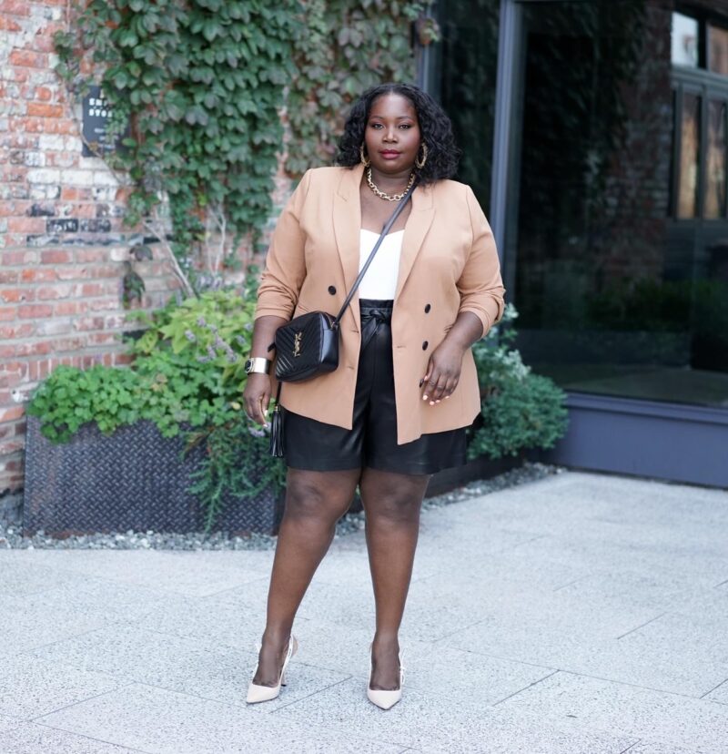 Where To Shop For Plus Size Leather Shorts & How To Style Them