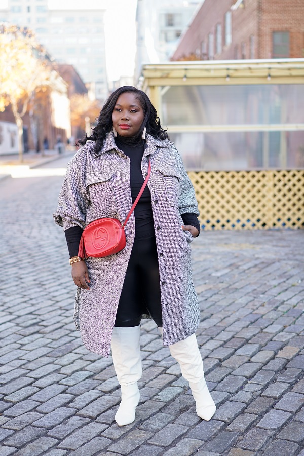 Fall 2022: Anthropologie Nails the Plus-Size Faux Leather Look