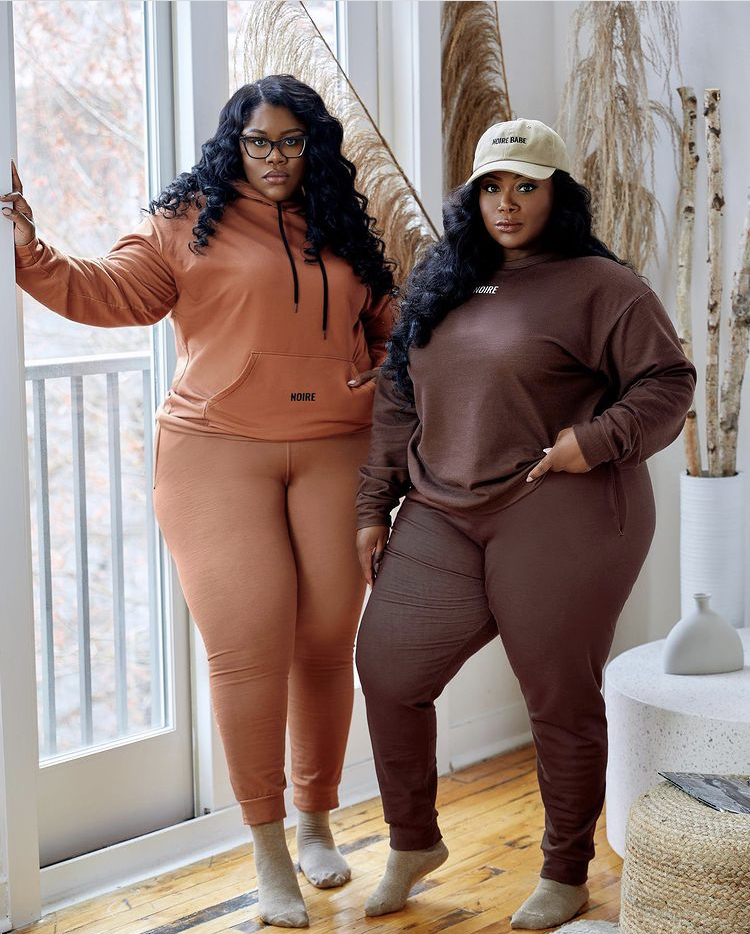 Plus size store joggers set