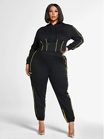 Plus Size Women Two Piece Sets  Plus Size Clothing Jogger Set - Plus Size  Sets - Aliexpress