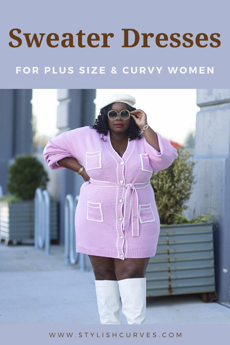 Plus Size Winter Dress  Plus size winter outfits, Plus size fall