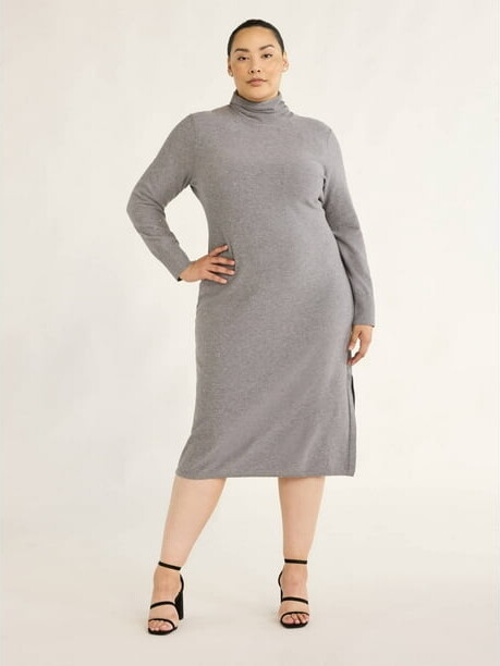 plus size turtleneck sweater dress