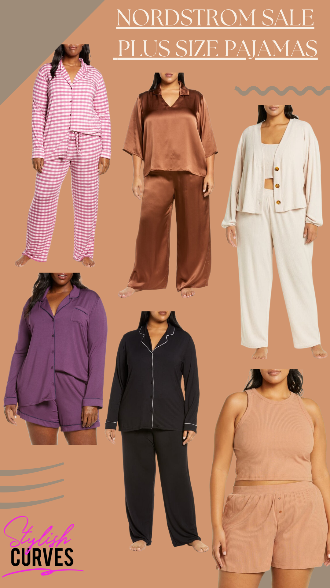 Nordstrom plus size clothing picks from anniversary sale. plus isze pajamas