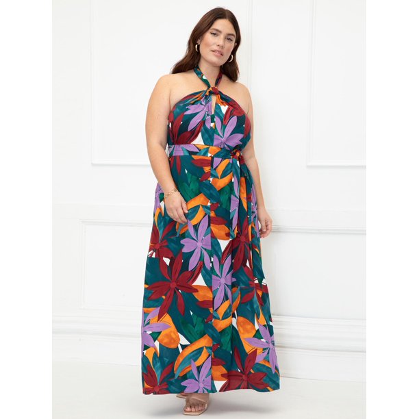 Eloquii plus size summer dresses in floral prints