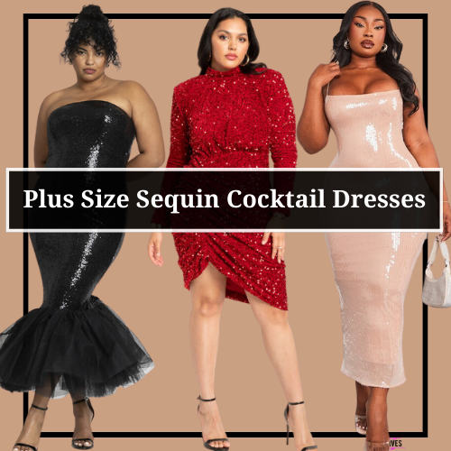 Head Turning Plus Size Sequin Cocktail Dresses