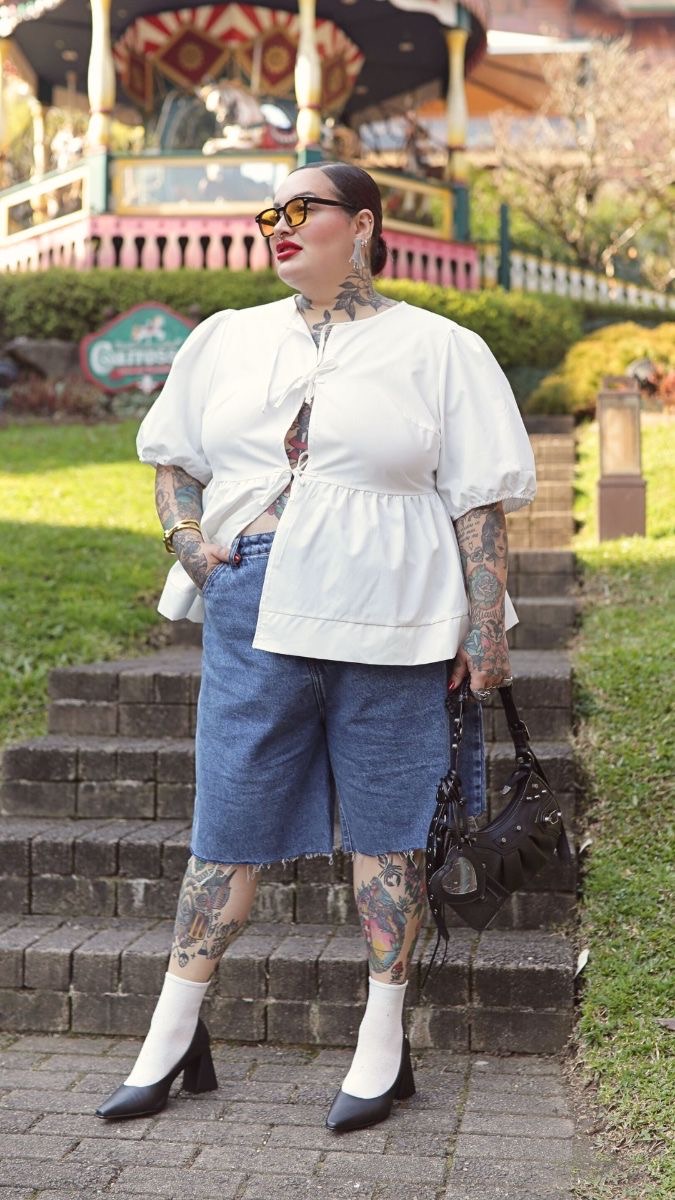 plus size baggy jorts